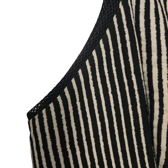 Yoana Baraschi Striped Zipper Sheath Dress Size 6 Black White - Picture 6 of 8